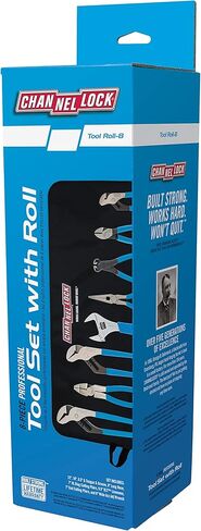 CHANNELLOCK TOOL ROLL-8 8-Piece Professional Tool Set with Tool Roll, Includes Straight Jaw Tongue & Groove, Linemen's, Cutting, and Long Nose Pliers, 1 Adjustable Wrench and Tool Roll in Saudi Arabia