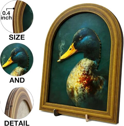 3D Funny Mallard Duck Table Decor Sign, Vintage Green Duck Animal Wall Art Sign for Home Farmhouse Bar Desk Wall Shelf Decor 8x10 Inch in Saudi Arabia