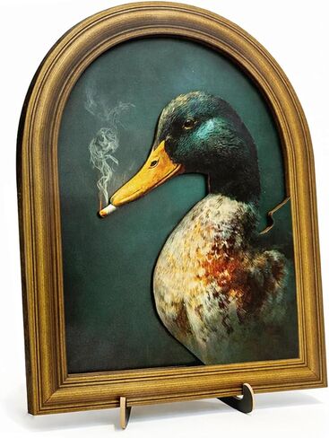 3D Funny Mallard Duck Table Decor Sign, Vintage Green Duck Animal Wall Art Sign for Home Farmhouse Bar Desk Wall Shelf Decor 8x10 Inch in Saudi Arabia