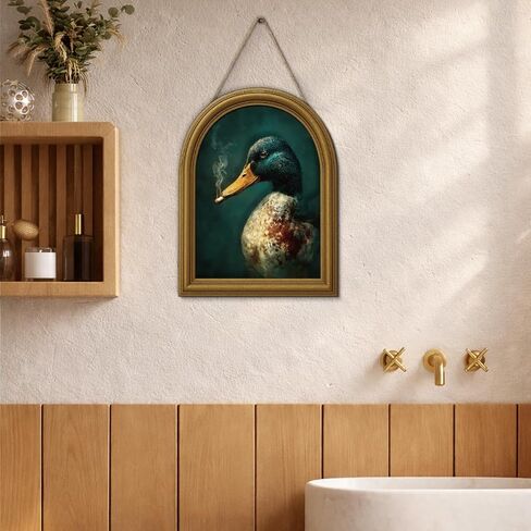 3D Funny Mallard Duck Table Decor Sign, Vintage Green Duck Animal Wall Art Sign for Home Farmhouse Bar Desk Wall Shelf Decor 8x10 Inch in Saudi Arabia
