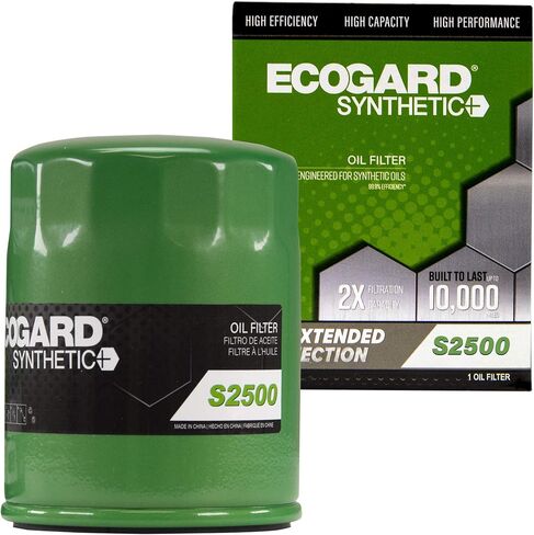ECOGARD S2500 Premium Spin-On Engine Oil Filter for Synthetic Oil Fits Ford F-150 3.5L 2011-2022, F-150 5.0L 2011-2022, Explorer 3.5L 2011-2019, Edge 3.5L 2009-2018, Taurus 3.5L 2009-2019 in Saudi Arabia