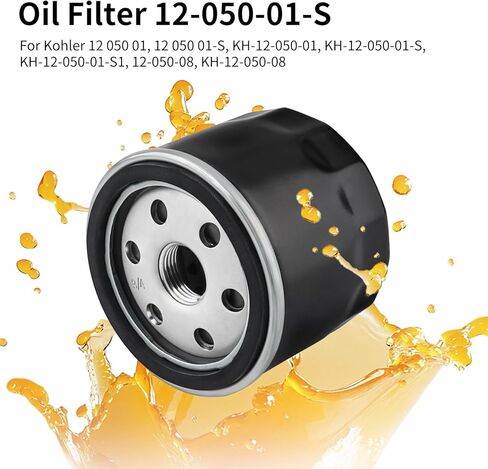 2 Pcs Leak proof 12-050-01-S Oil Filter Replacement for Kohler Engines Lawn Mowers Tractor,Cub Cadet,Craftsman,Troy Bilt,Gravely,Toro,Replaces Numbers KH-12-050-01, 12 050 01-S1,1205001S,12-050-08 in Kuwait
