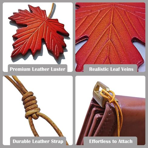 Leather Maple Leaf Bag Charms, Purse Charms for Handbags Tote Bags Purses - Decorative Charm Accessories in Saudi Arabia