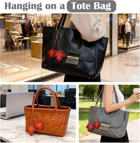 Leather Maple Leaf Bag Charms, Purse Charms for Handbags Tote Bags Purses - Decorative Charm Accessories in Saudi Arabia