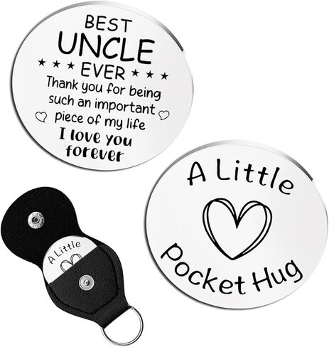 Pocket Hug Token Uncle Gifts from Niece Nephew Funny Birthday Gifts for Unlces Unique Pocket Hug Gift for Uncle Keychain Fathers Day Christmas Gift for Him in Saudi Arabia