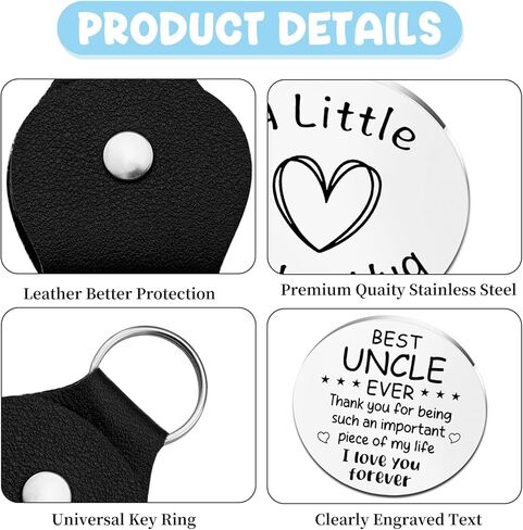 Pocket Hug Token Uncle Gifts from Niece Nephew Funny Birthday Gifts for Unlces Unique Pocket Hug Gift for Uncle Keychain Fathers Day Christmas Gift for Him in Saudi Arabia