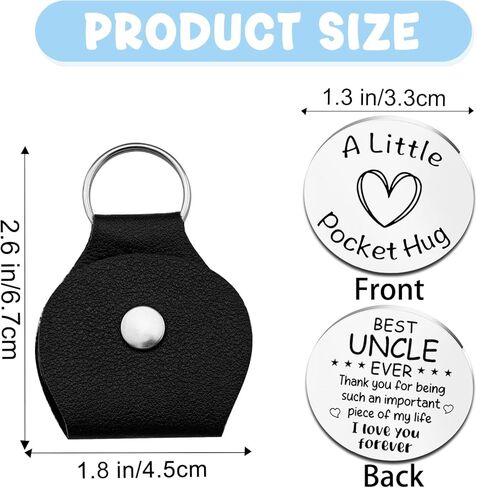 Pocket Hug Token Uncle Gifts from Niece Nephew Funny Birthday Gifts for Unlces Unique Pocket Hug Gift for Uncle Keychain Fathers Day Christmas Gift for Him in Saudi Arabia