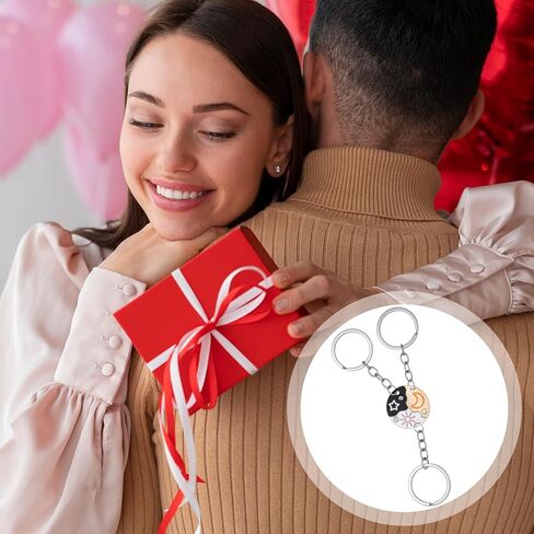 3 Pcs Puzzle Keychains, Sun Moon Star Friendship Trio Puzzle Matching Keychains Backpack Purse Keychain Best Friend Forever Matching Gifts Anniversary Birthday Gifts for Women Men in Kuwait