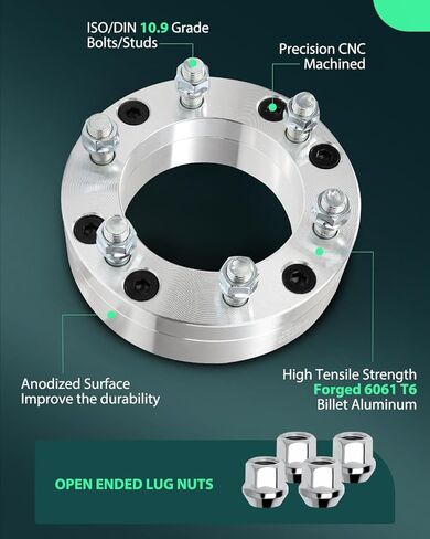 SCITOO 2Pcs Wheel Adapters 2" 5x5.5 to 6x5.5 Bore 108mm Studs 14x1.5 5 Lug Wheel Adapters Spacers Fit for Ram 1500 for Ram 1500 Classic in Saudi Arabia