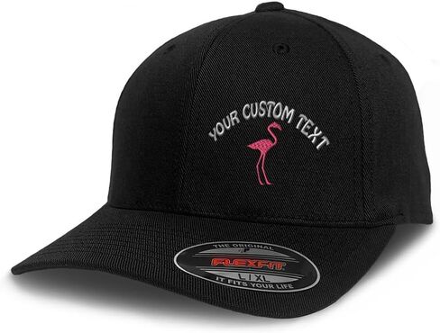 قبعات Flexfit ذات اللوحة الجانبية اليسرى Flamingo A مطرزة للرجال والنساء من البوليستر in Kuwait