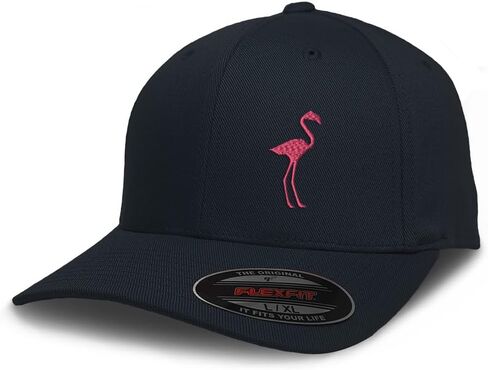 قبعات Flexfit ذات اللوحة الجانبية اليسرى Flamingo A مطرزة للرجال والنساء من البوليستر in Kuwait