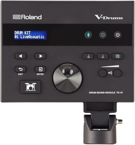 Roland TD-07KV Electronic V-Drums Kit – Legendary Dual-Ply All Mesh Head kit with superior expression and playability – Bluetooth Audio & MIDI – USB for recording audio and MIDI data – 40 FREE Melodic in Saudi Arabia