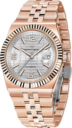 مجموعة الساعات الأوتوماتيكية الفاخرة CEYADG Pagani Design PD-YS027، سوار من الفولاذ المقاوم للصدأ، ألوان متعددة للقرص، تصميم إطار مخدد in Kuwait