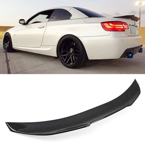 True Highkick Duckbill Carbon Fiber Trunk Spoiler Wing Compatible for 2007-2013 BMW E93 3 Series Convertible & E93 M3 in Saudi Arabia