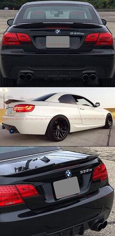 True Highkick Duckbill Carbon Fiber Trunk Spoiler Wing Compatible for 2007-2013 BMW E93 3 Series Convertible & E93 M3 in Saudi Arabia