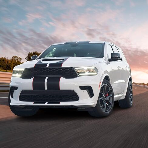حافة ممتصة للصدمات الأمامية من IKON MOTORSPORTS، متوافقة مع 2021-2026 Dodge Durango، 2021+ Hellcat Style غير مطلي باللون الأسود PP والبولي بروبيلين وحاجز حماية للذقن، قطعة واحدة in Saudi Arabia