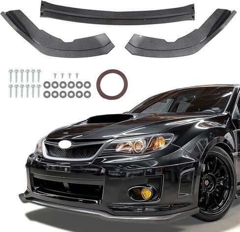 CS2 Style Front Bumper Lip Splitter Kit Compatible with Subaru WRX STI 2011-2014, Carbon Fiber Print, 3 Pieces in Kuwait