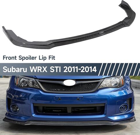 CS2 Style Front Bumper Lip Splitter Kit Compatible with Subaru WRX STI 2011-2014, Carbon Fiber Print, 3 Pieces in Kuwait