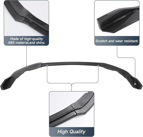 CS2 Style Front Bumper Lip Splitter Kit Compatible with Subaru WRX STI 2011-2014, Carbon Fiber Print, 3 Pieces in Kuwait