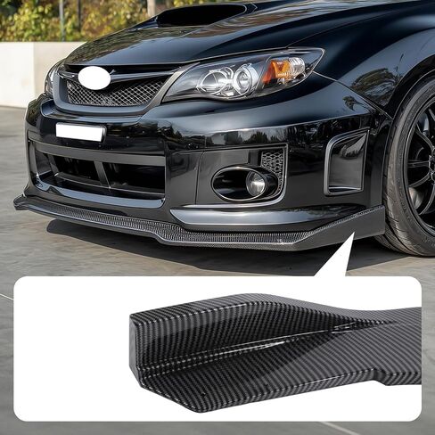 CS2 Style Front Bumper Lip Splitter Kit Compatible with Subaru WRX STI 2011-2014, Carbon Fiber Print, 3 Pieces in Kuwait