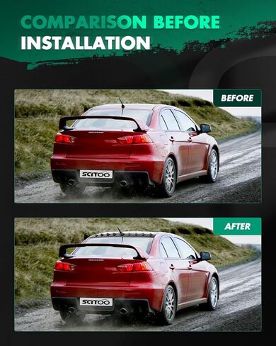 SCITOO ABS Rear Bumper Chassis Spoiler Shark Fin Wing Fits for 2002-2007 for Mitsubishi for Lancer Evolution EVO 8 9 1PC Glossy Black Rear Roof 9 Shark Fin Spoiler Wing in Saudi Arabia
