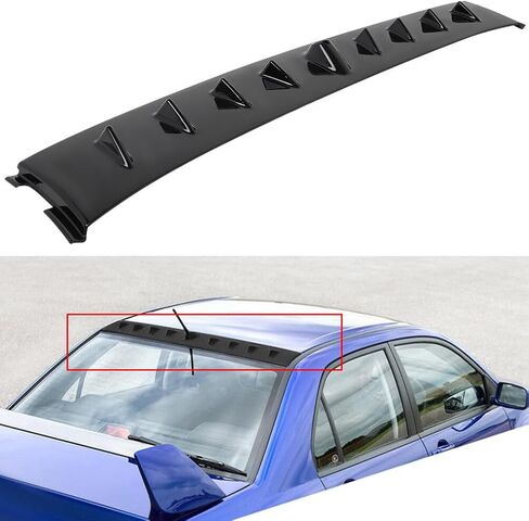 SCITOO ABS Rear Bumper Chassis Spoiler Shark Fin Wing Fits for 2002-2007 for Mitsubishi for Lancer Evolution EVO 8 9 1PC Glossy Black Rear Roof 9 Shark Fin Spoiler Wing in Saudi Arabia