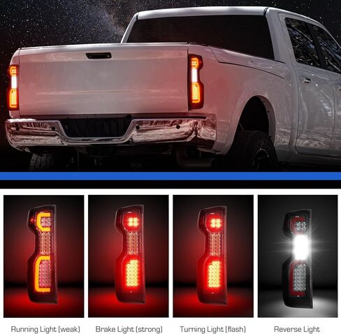 LED Tail Lights Fit for Chevy Silverado 1500 2019-2023,Silverado 2500 HD 3500 HD 2020-2023, Rear Taillight Assembly(Chrome Housing Smoke Lens) in Saudi Arabia