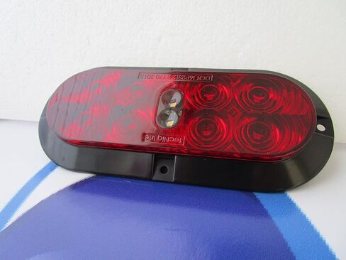Tecniq T70RWST1 Stop/Turn/Tail/Reverse Light, 6" Oval, Red Lens, Surface Mount, Tri Pole Connector, T70 Series in Kuwait