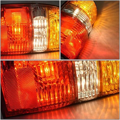 Taillights Assembly Pair with Bulbs & Harness for 2001 2002 2003 2004 Toyota Tacoma OE Factory Style Red Tail Rear Brake Lights Lamps Driver and Passenger Side,Red Housing Clear Lens in Saudi Arabia