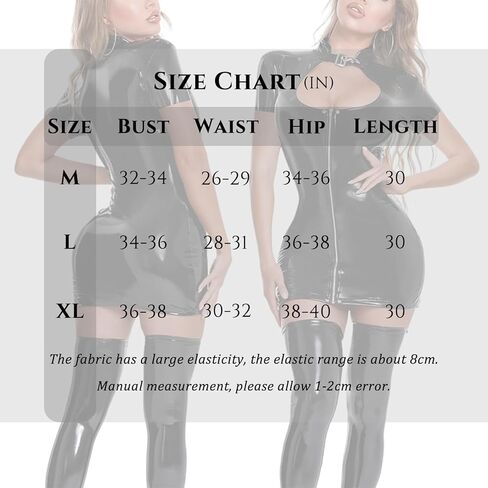 Women Dress Faux Leather Hollow Out Short Sleeve Wet Look Sexy Bodycon Lingerie Teddy Babydoll Mini Dress Clubwear in Kuwait
