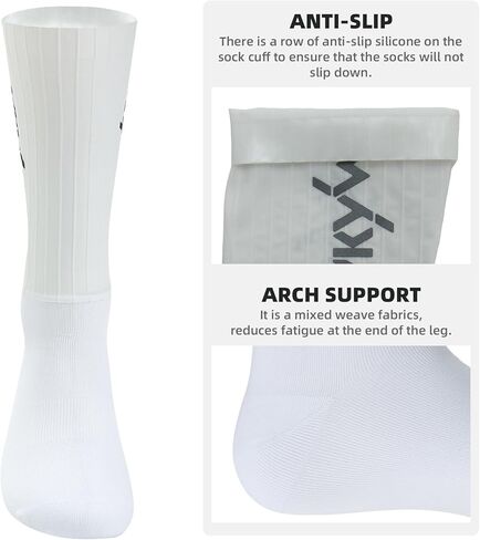 جوارب YKYWBIKE لركوب الدراجات للرجال والنساء - جوارب رياضية لركوب الدراجات، جورب ركوب الدراجات MTB الممتص للرطوبة، جوارب مضغوطة لركوب الدراجات in Kuwait