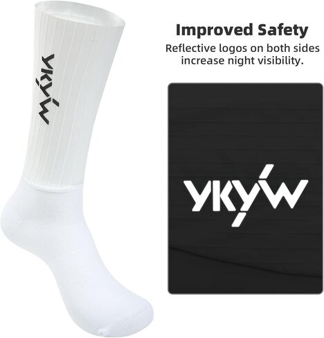 جوارب YKYWBIKE لركوب الدراجات للرجال والنساء - جوارب رياضية لركوب الدراجات، جورب ركوب الدراجات MTB الممتص للرطوبة، جوارب مضغوطة لركوب الدراجات in Kuwait