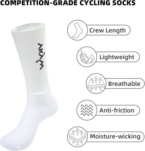 جوارب YKYWBIKE لركوب الدراجات للرجال والنساء - جوارب رياضية لركوب الدراجات، جورب ركوب الدراجات MTB الممتص للرطوبة، جوارب مضغوطة لركوب الدراجات in Kuwait