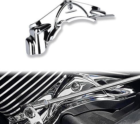 أغطية جانبية لقاعدة أسطوانة الدراجة النارية من Astra Depot تناسب Harley Touring Road King Road Street Electra Glide 2007-2016 Dyna Fat Bob Low Rider Super Glide 2006-2017 كروم in Saudi Arabia