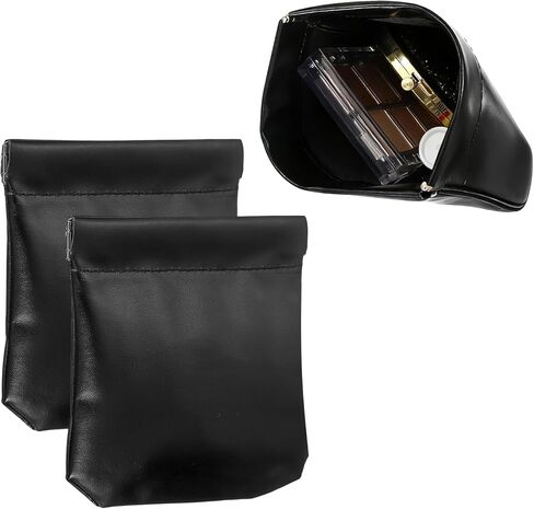 PATIKIL 2Pcs Squeeze Coin Purse Pouch, Small Leather Change Purse Self Closing Portable Mini Makeup Bag for Women Men Car Change Travel, Green in Saudi Arabia