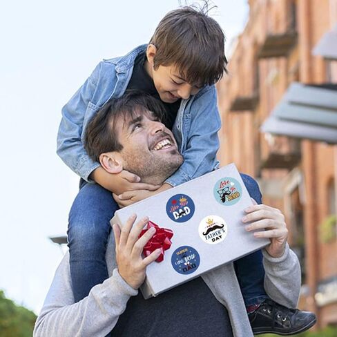 160PCS Happy Fathers Day Stickers Best Dad Stickers for Boxes Envelopes Cards Scrapbooking Fathers Day Gift Lables Stickers for Gift Tags Wrap Labels for Party Favors (Style 1) in Kuwait