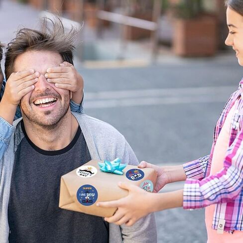 160PCS Happy Fathers Day Stickers Best Dad Stickers for Boxes Envelopes Cards Scrapbooking Fathers Day Gift Lables Stickers for Gift Tags Wrap Labels for Party Favors (Style 1) in Kuwait