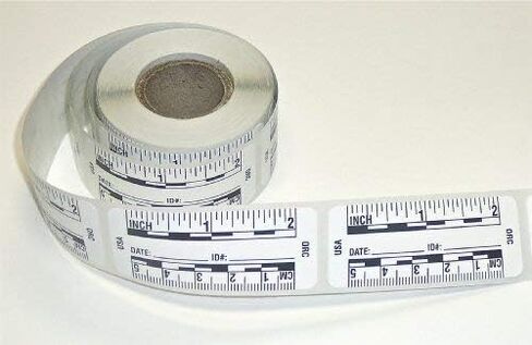 Ruler – Adhesive Backed Decal on a Roll – Fractional/Metric – 2 Inch (5 Centimeter) Long – Left to Right – 200 per Roll – White in Kuwait