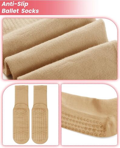 Jeyiour 6 Pairs Dance Non Slip Sock Ballet Dance Sock Summer Dancing Sock With Grip For Contemporary Dancer Women Girl Jazz in Saudi Arabia
