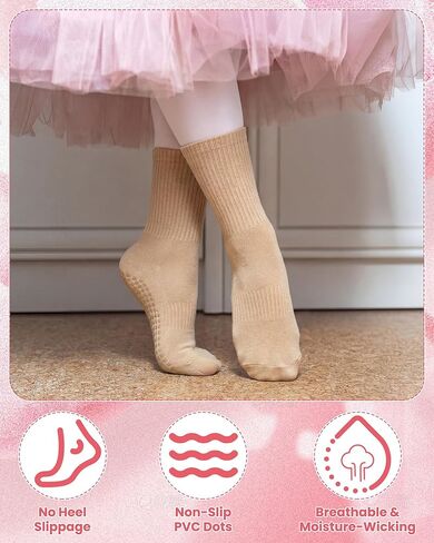 Jeyiour 6 Pairs Dance Non Slip Sock Ballet Dance Sock Summer Dancing Sock With Grip For Contemporary Dancer Women Girl Jazz in Saudi Arabia