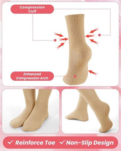 Jeyiour 6 Pairs Dance Non Slip Sock Ballet Dance Sock Summer Dancing Sock With Grip For Contemporary Dancer Women Girl Jazz in Saudi Arabia