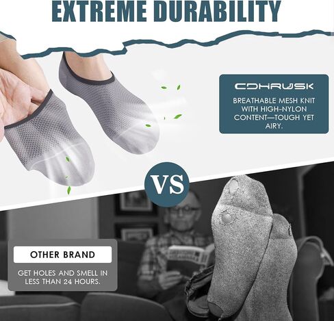 10 Pairs 4 Color Mixed Grey Blue Yellow Pink No Show Socks Womens & Man, Ideal, Breathable invisible liner no slip in Saudi Arabia