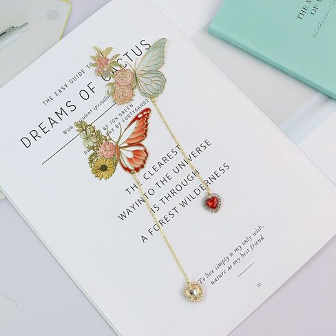 2 Pack Butterfly Metal Bookmarks for Women, Cute and Funny Design, Unique Gift for Book Lovers, Teachers, and for Special Occasions Like Valentine's Day, Mother's Day, Christmas, and Birthdays in Kuwait