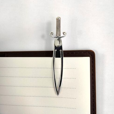 FashionJunkie4Life Sword Bookmark Placeholder | Sterling Silver Sword Page Clip with Detailed Hilt | Unique Gift for Readers in Saudi Arabia