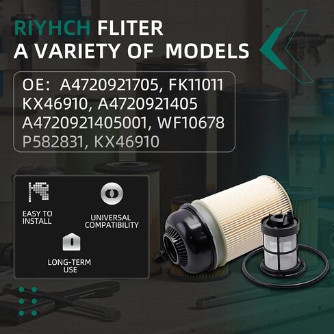 4Pcs Upgraded Fuel Filter Fits For Detroit Diesel Engines DD13 DD15 DD16 2020 and Newer,A4720921705,FK11011,KX46910,A4720921405,A4720921405001,WF10678,P582831 in Saudi Arabia