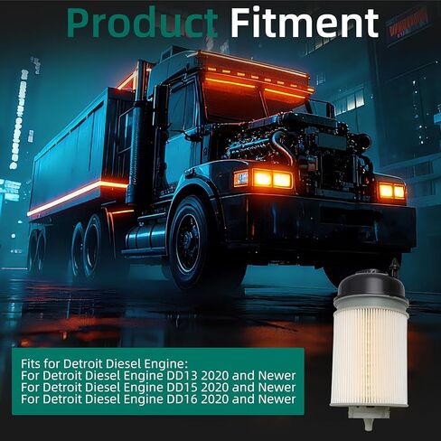 4Pcs Upgraded Fuel Filter Fits For Detroit Diesel Engines DD13 DD15 DD16 2020 and Newer,A4720921705,FK11011,KX46910,A4720921405,A4720921405001,WF10678,P582831 in Saudi Arabia
