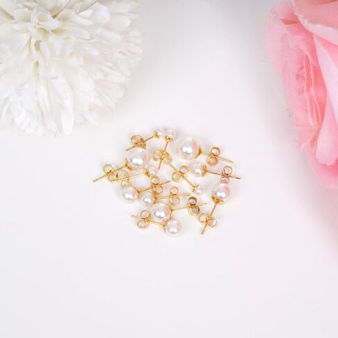 6 Pairs Pearl Stud Earrings Gold Pearl Earrings Small Studs Non Tarnish Jewelry for Woman Hypoallergenic Jewelry Set for Woman in Kuwait
