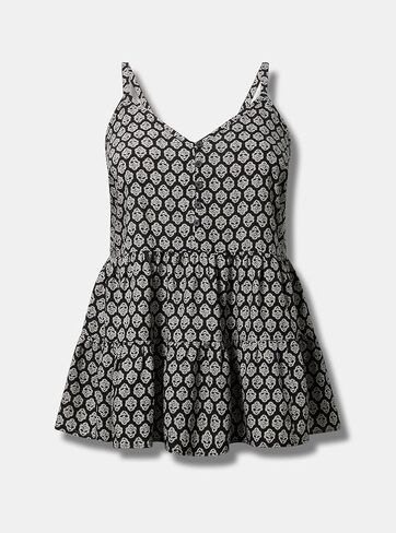 Torrid Women's Plus Size Challis Drop Waist Tiered Cami in Saudi Arabia