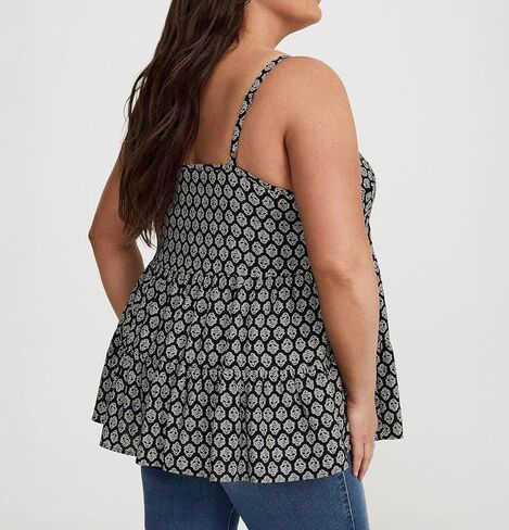 Torrid Women's Plus Size Challis Drop Waist Tiered Cami in Saudi Arabia