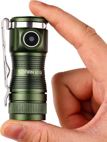 sofirn SC13 Small Rechargeable Flashlight, Pocket EDC Flashlight Bright 1300 Lumens with Magnetic Tail Cap, Mini Pocket Lights for Everyday Carry Emergenices Outdoor Camping Hiking in Kuwait
